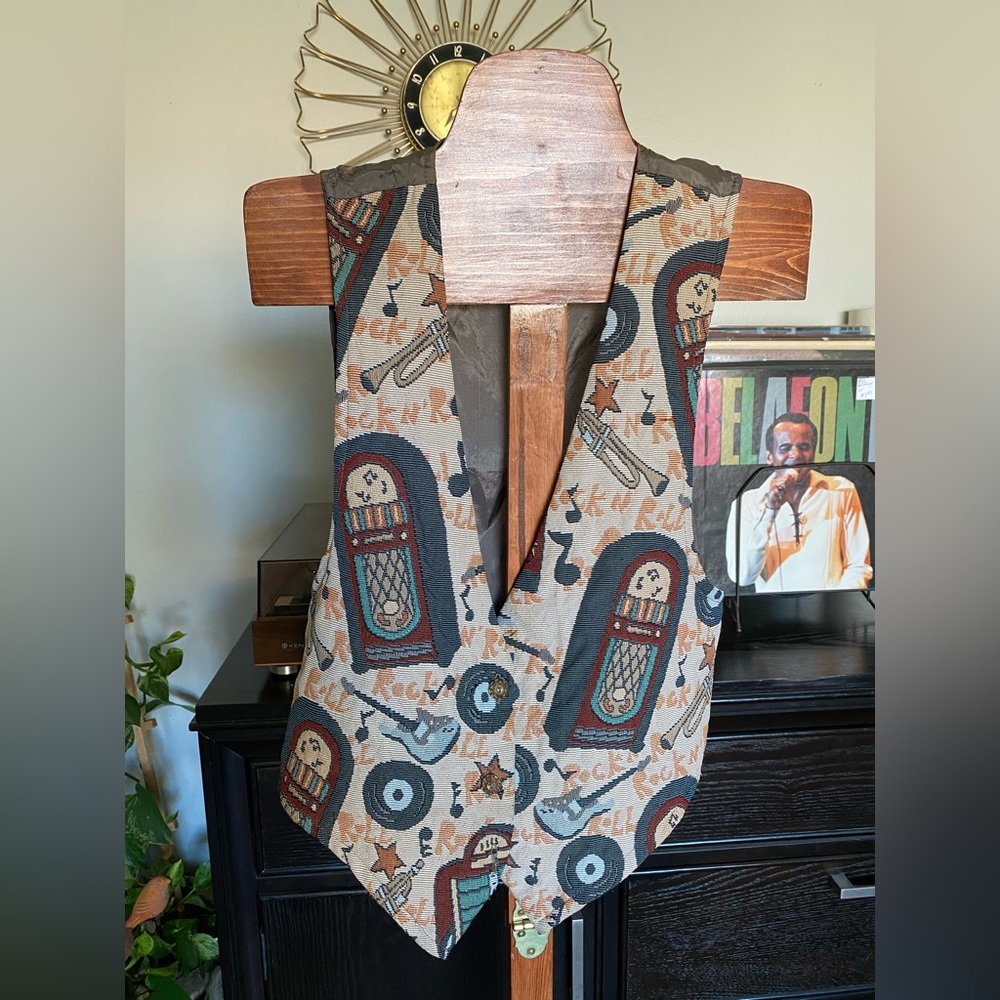 Vintage Rock‎ & Roll Tapestry Vest